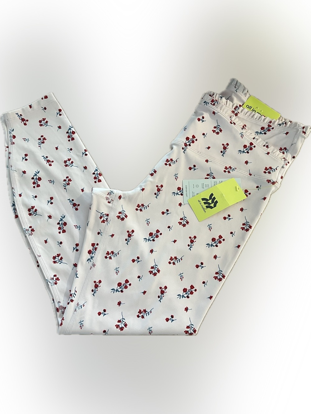 All in Motion Everyday Soft Crossover Legging NWT Light Pink Floral L